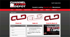 Desktop Screenshot of channelletterdepot.com