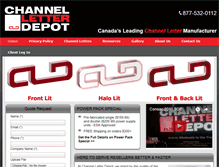 Tablet Screenshot of channelletterdepot.com